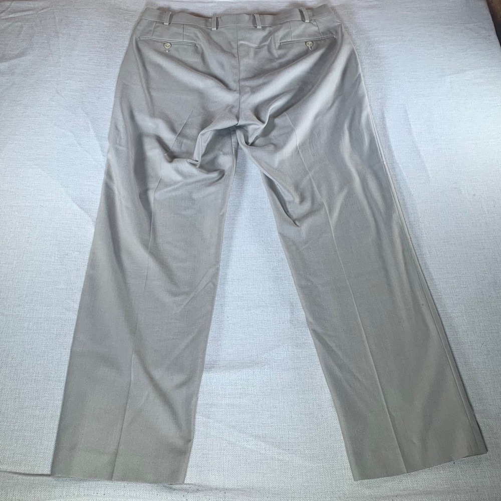 Lauren Ralph Lauren Mens Dress Pant 36x32 Tan Khaki Flat Front Straight Trousers - Picture 3 of 8
